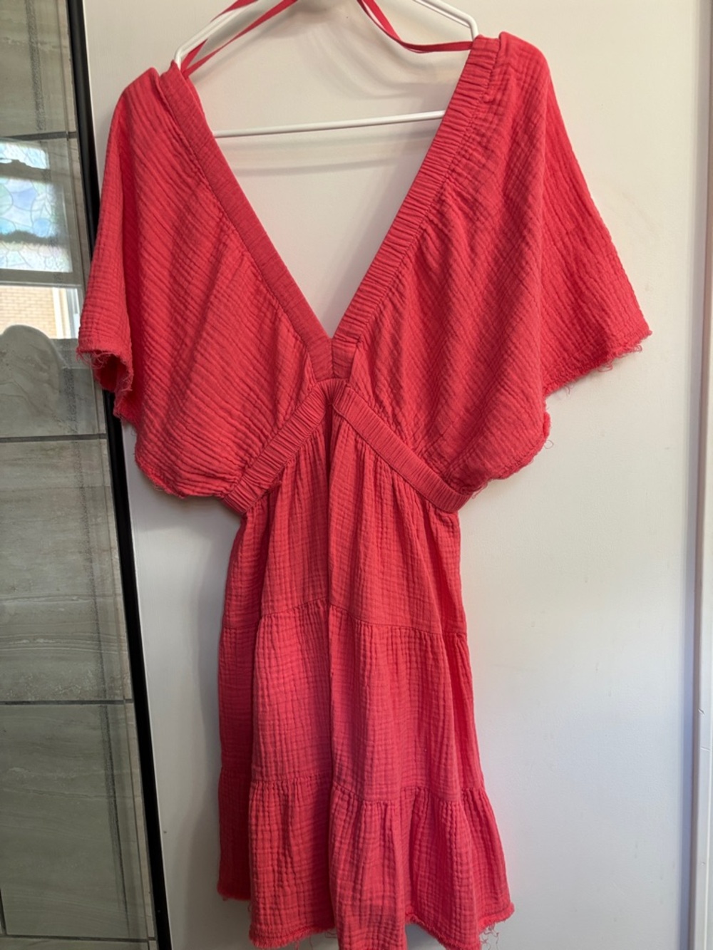aerie Coral-Red Mini Dress